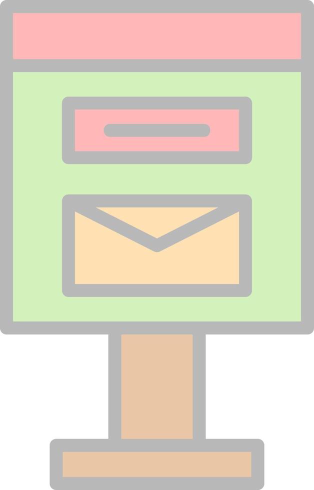 Postbox Vector Icon Design