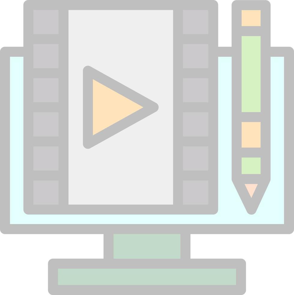 diseño de icono de vector de edición de video