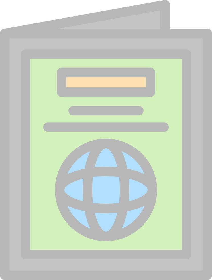 diseño de icono de vector de pasaporte