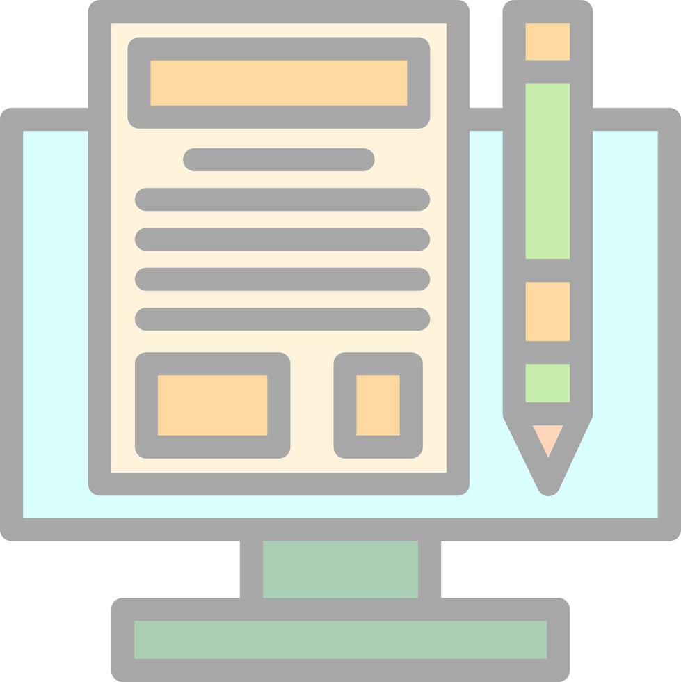 Making Blog Vector Icon Design