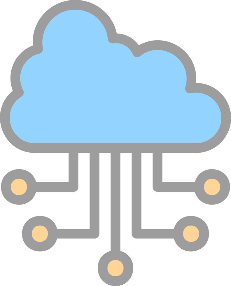 diseño de icono de vector de computación en la nube