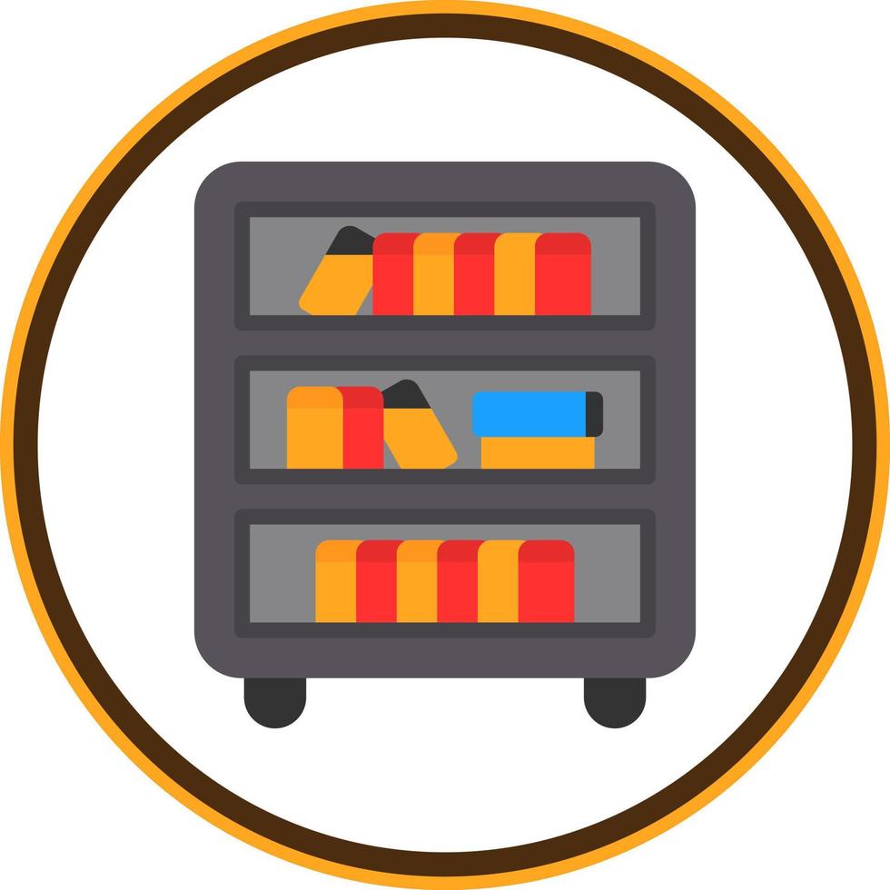 Book Shelf Vector Icon Design