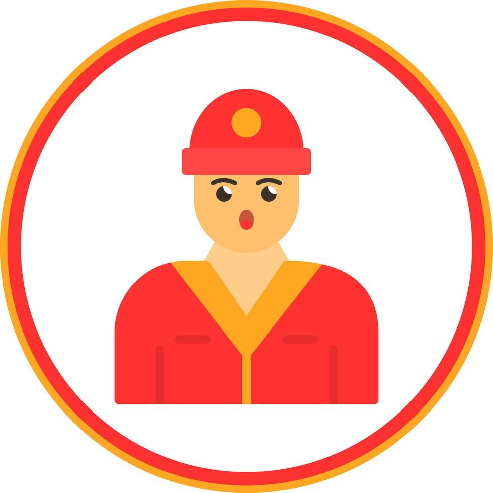 Fireman Vector Icon Design