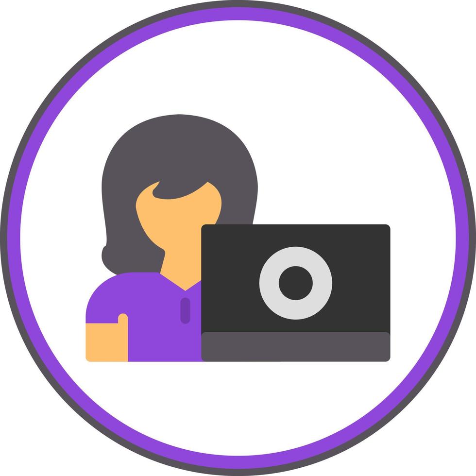 Girl Vector Icon Design