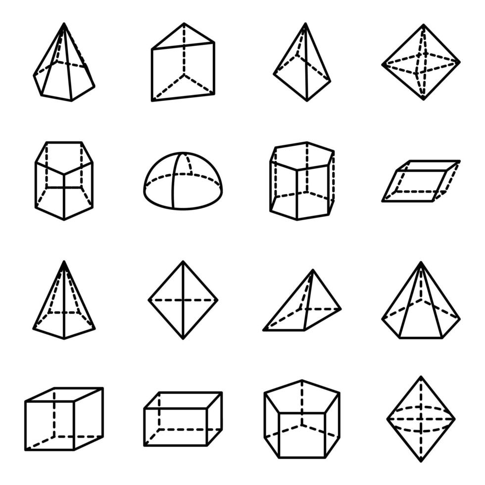 Pack of Different Shapes Icon vector