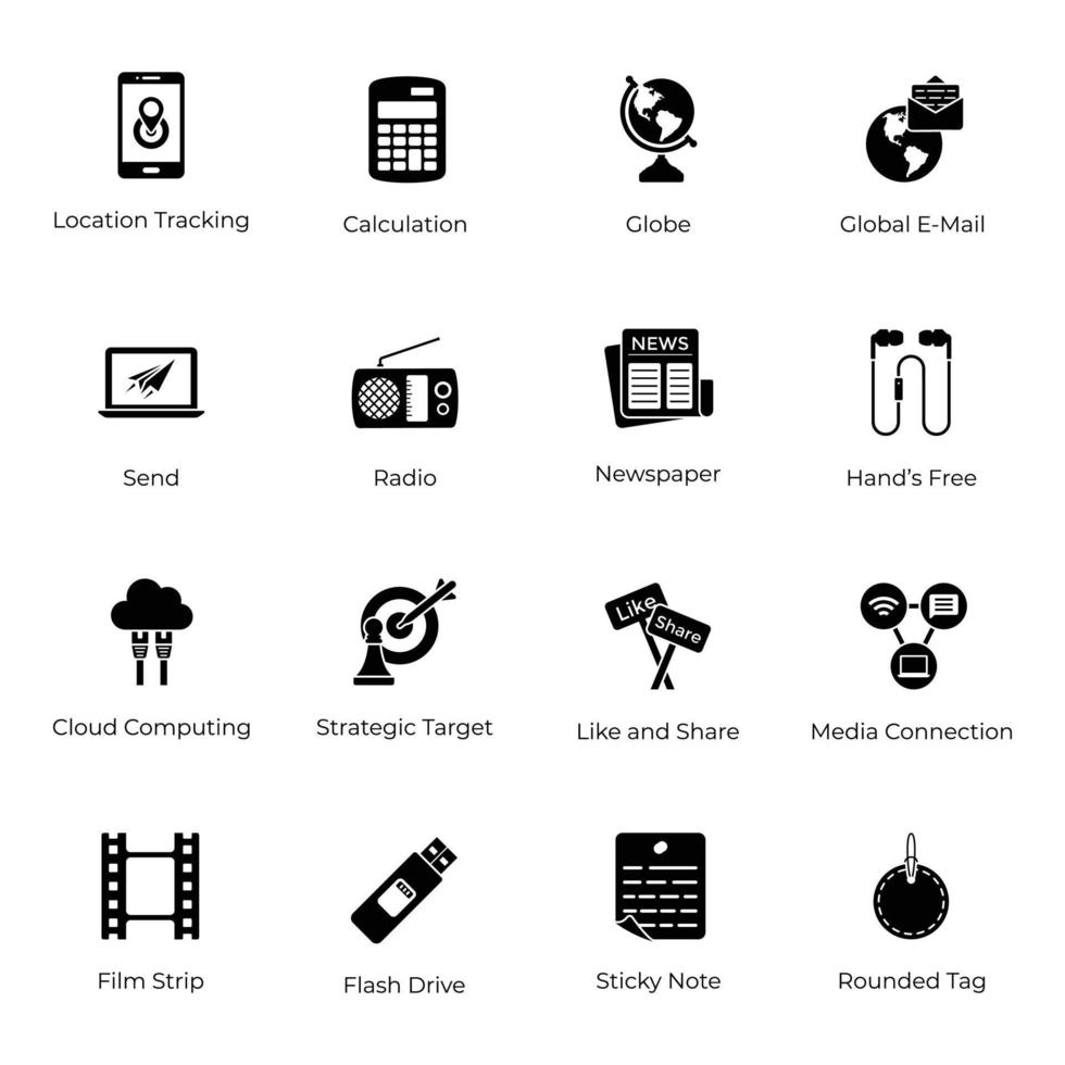 Pack of Digital Connections Vector Icons