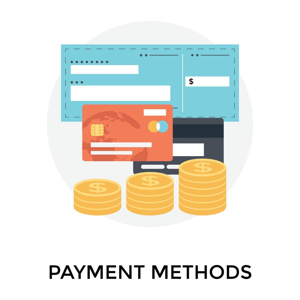 Trendy Payment Methods vector