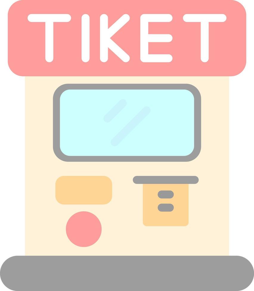 Ticket Machine Vector Icon Design