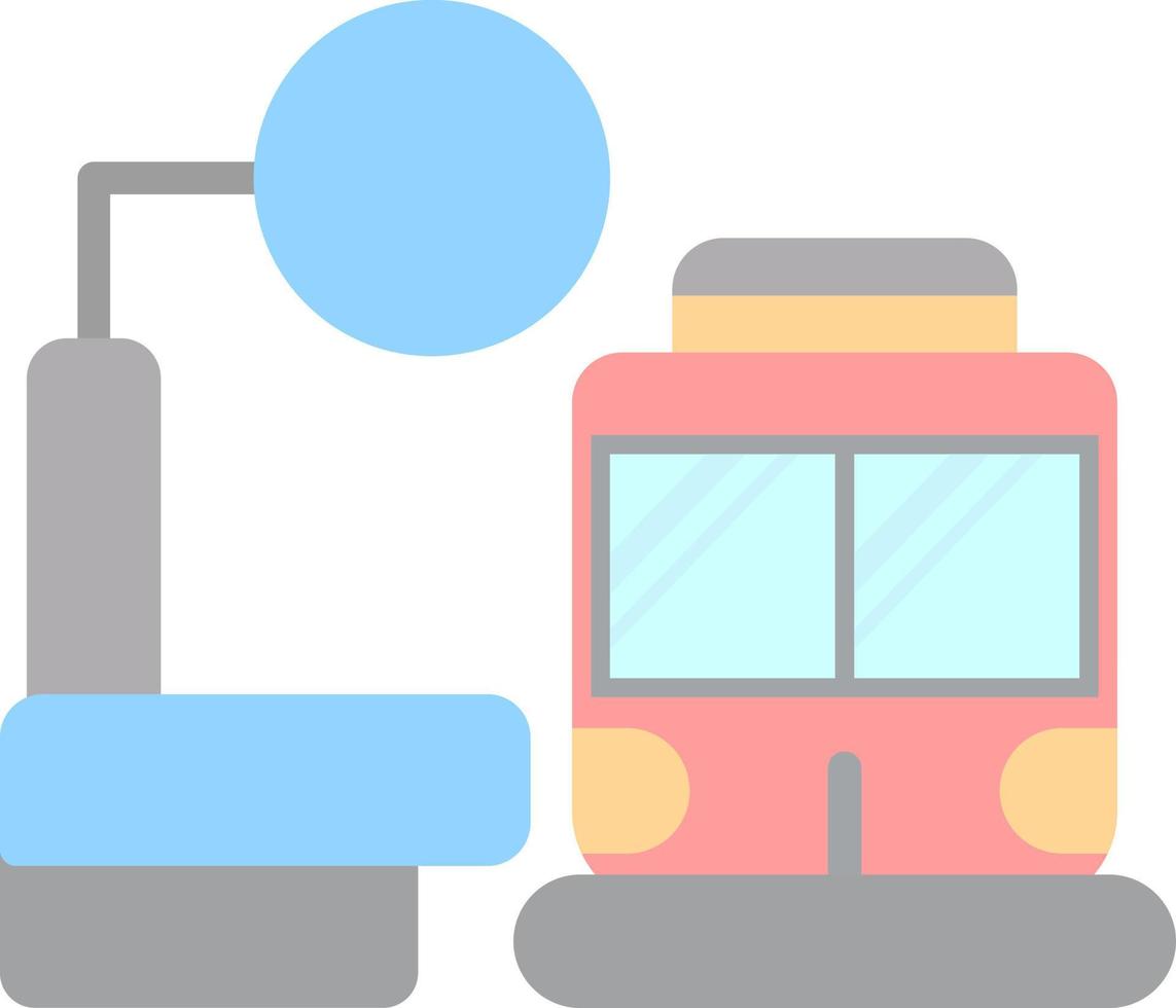 Train Stop Vector Icon Design