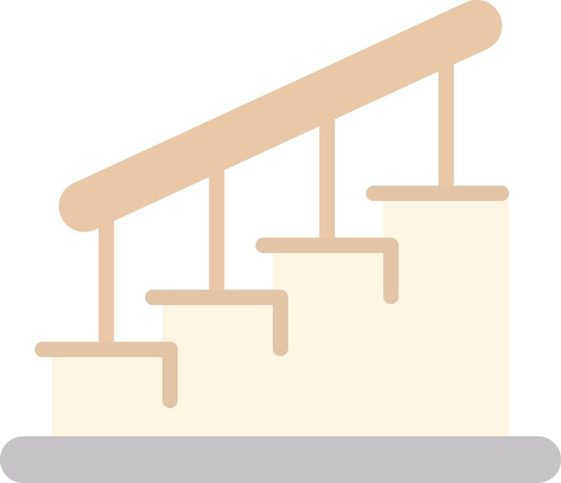 diseño de icono de vector de escaleras