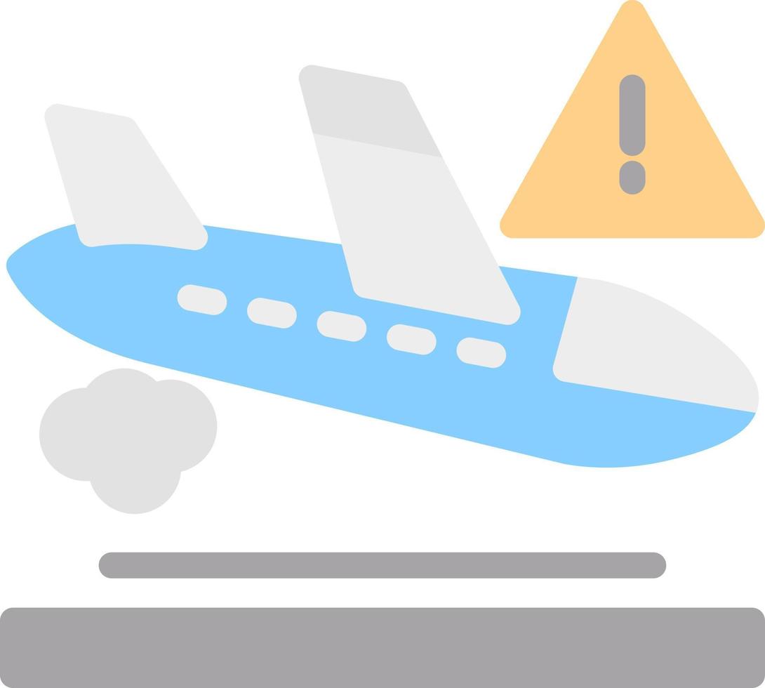 diseño de icono de vector de accidente de avión