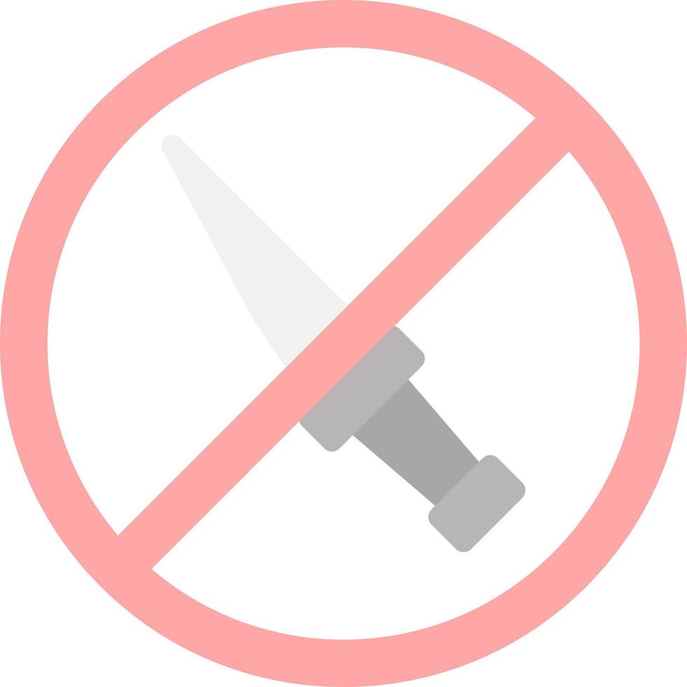 No Weapons Vector Icon Design