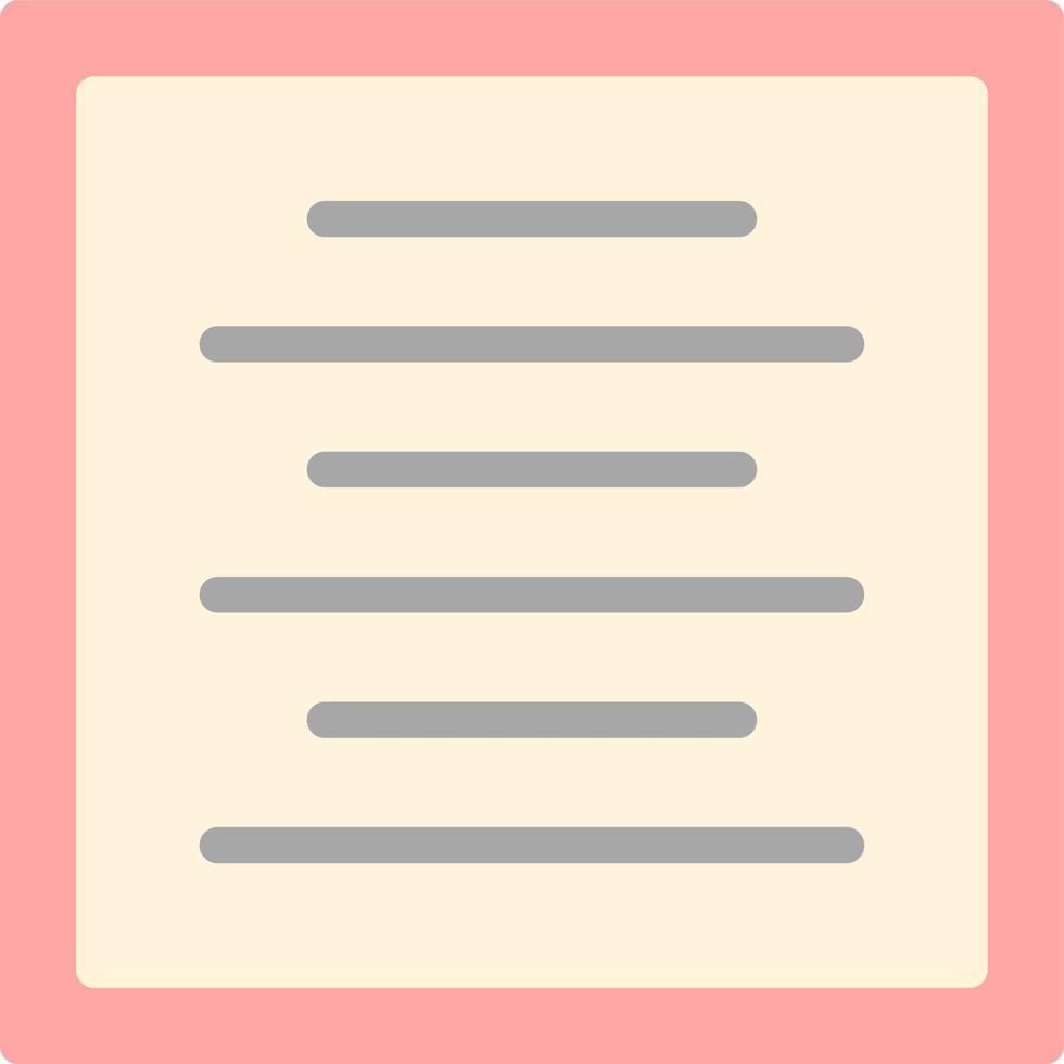 Center Alignment Vector Icon Design