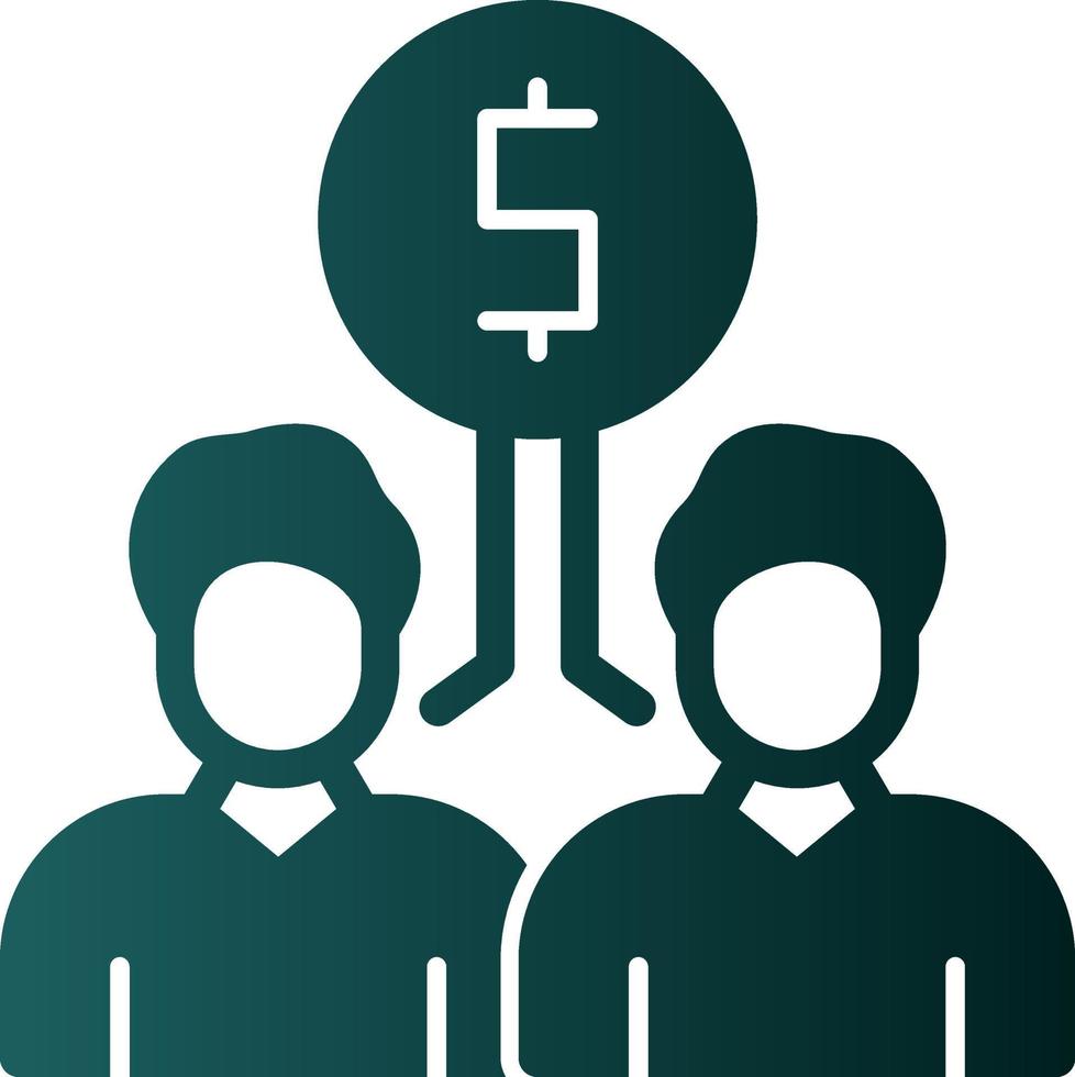 Income Distribution Vector Icon Design