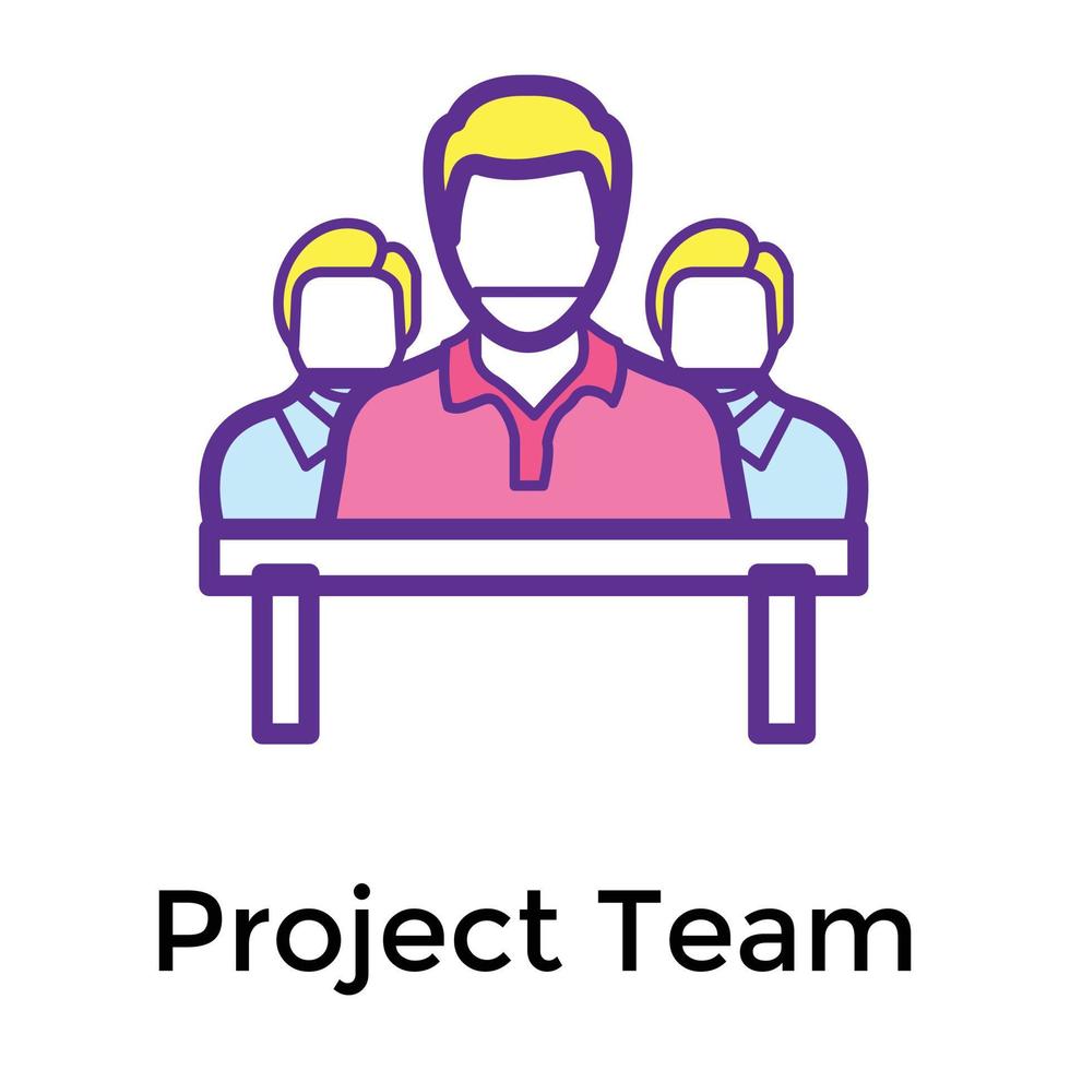 Trendy Project Team vector