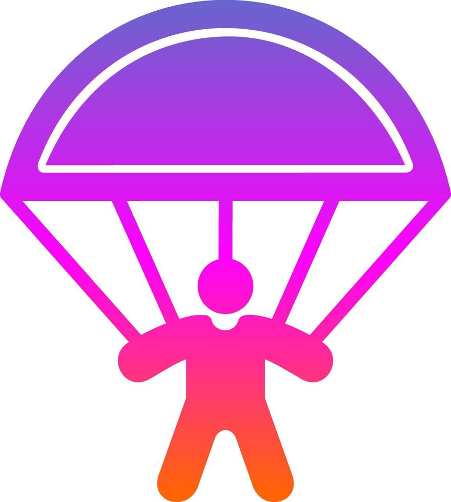 Skydiving Vector Icon Design