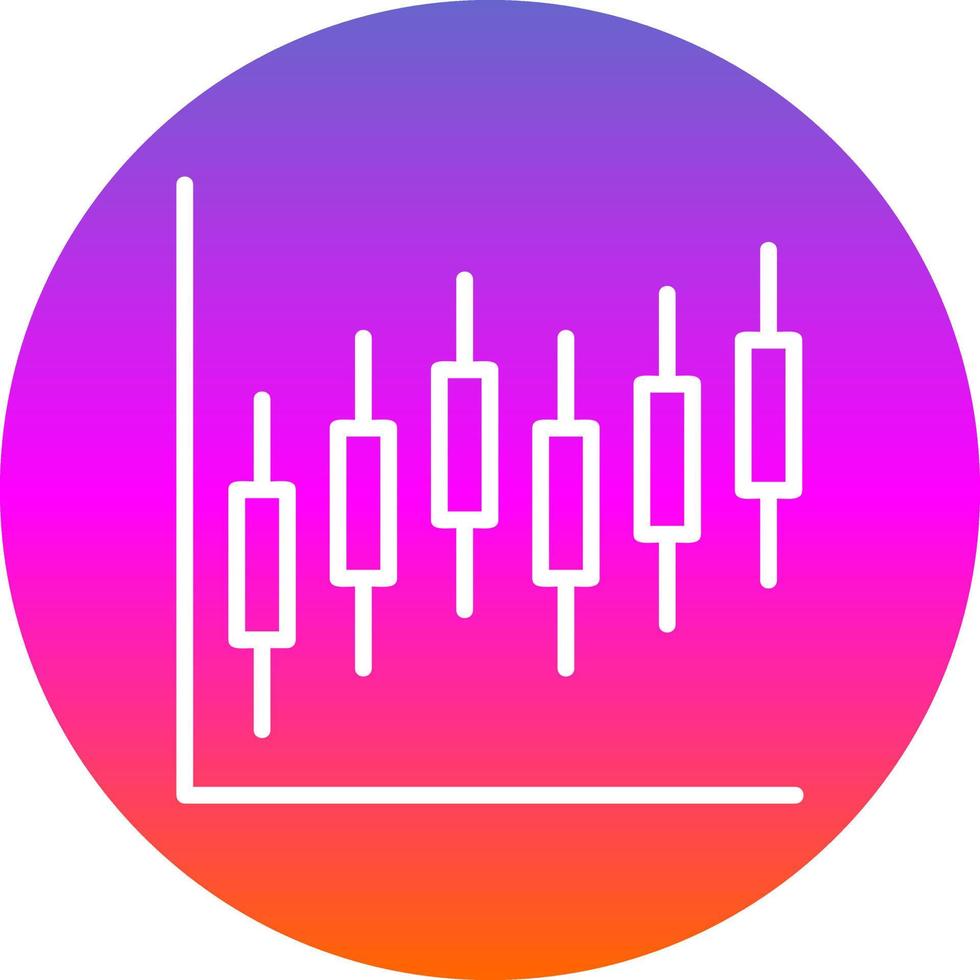 Candlestick Chart Vector Icon Design