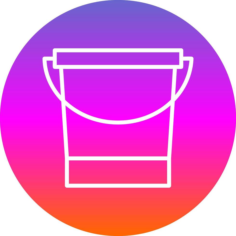 Water Bucket Vector Icon Design