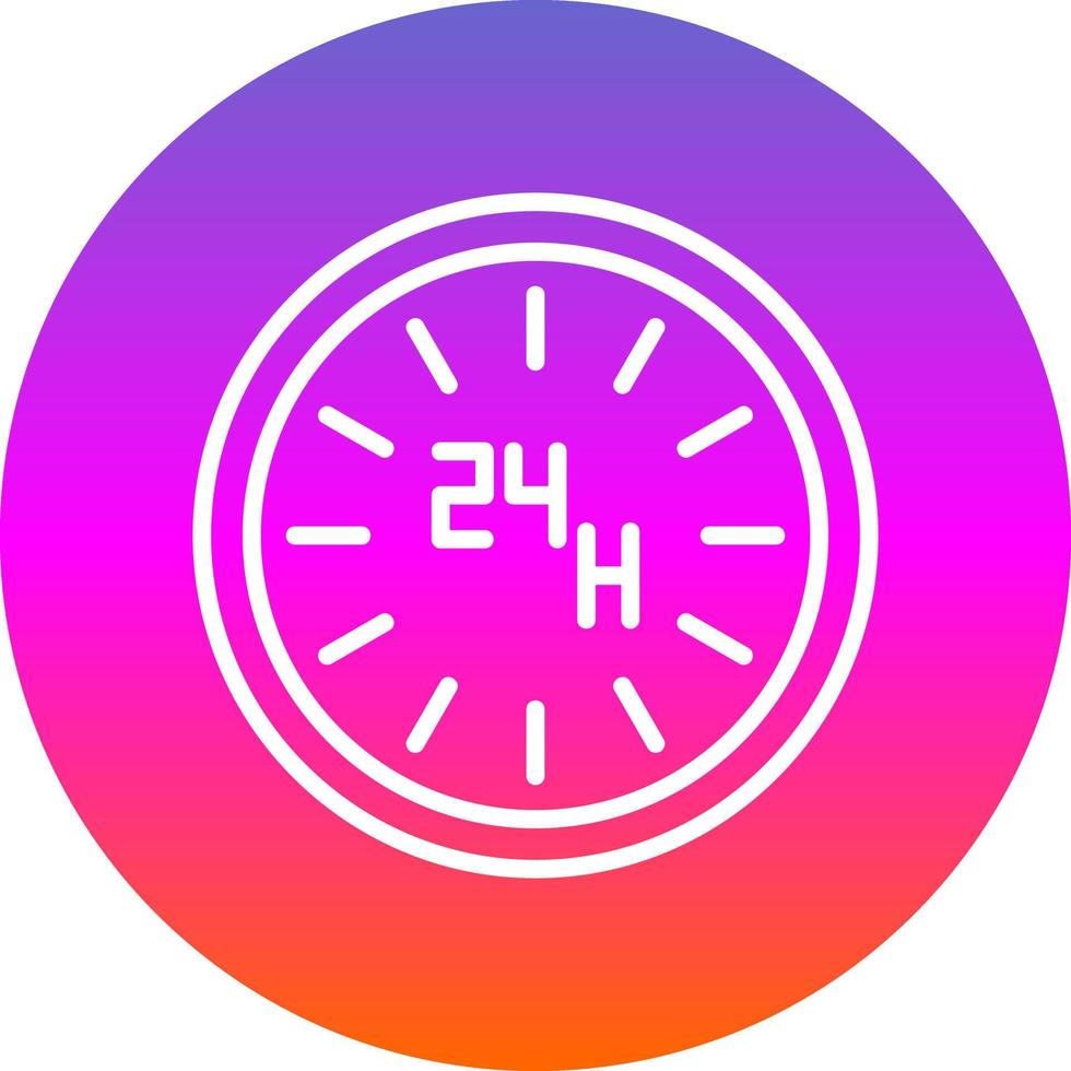 24 Hours Vector Icon Design