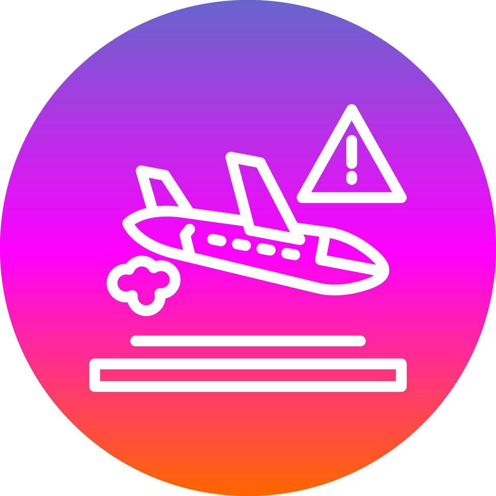 diseño de icono de vector de accidente de avión