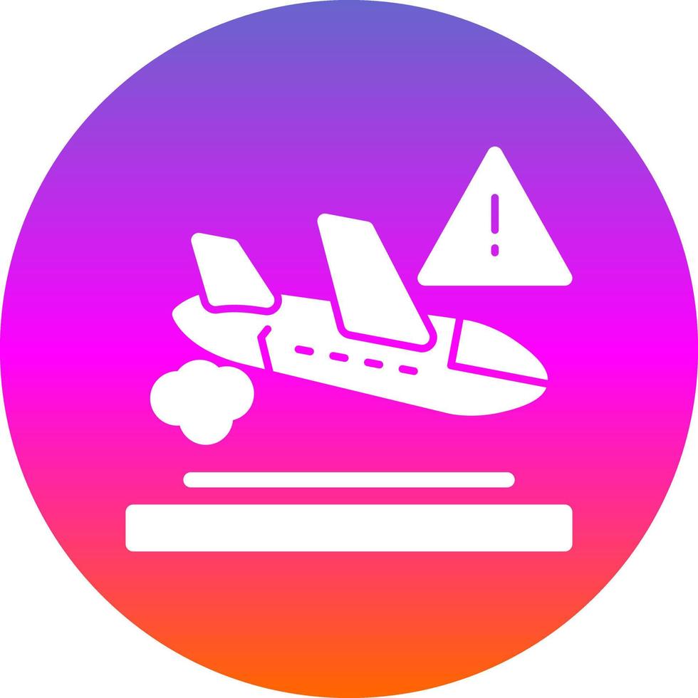 diseño de icono de vector de accidente de avión