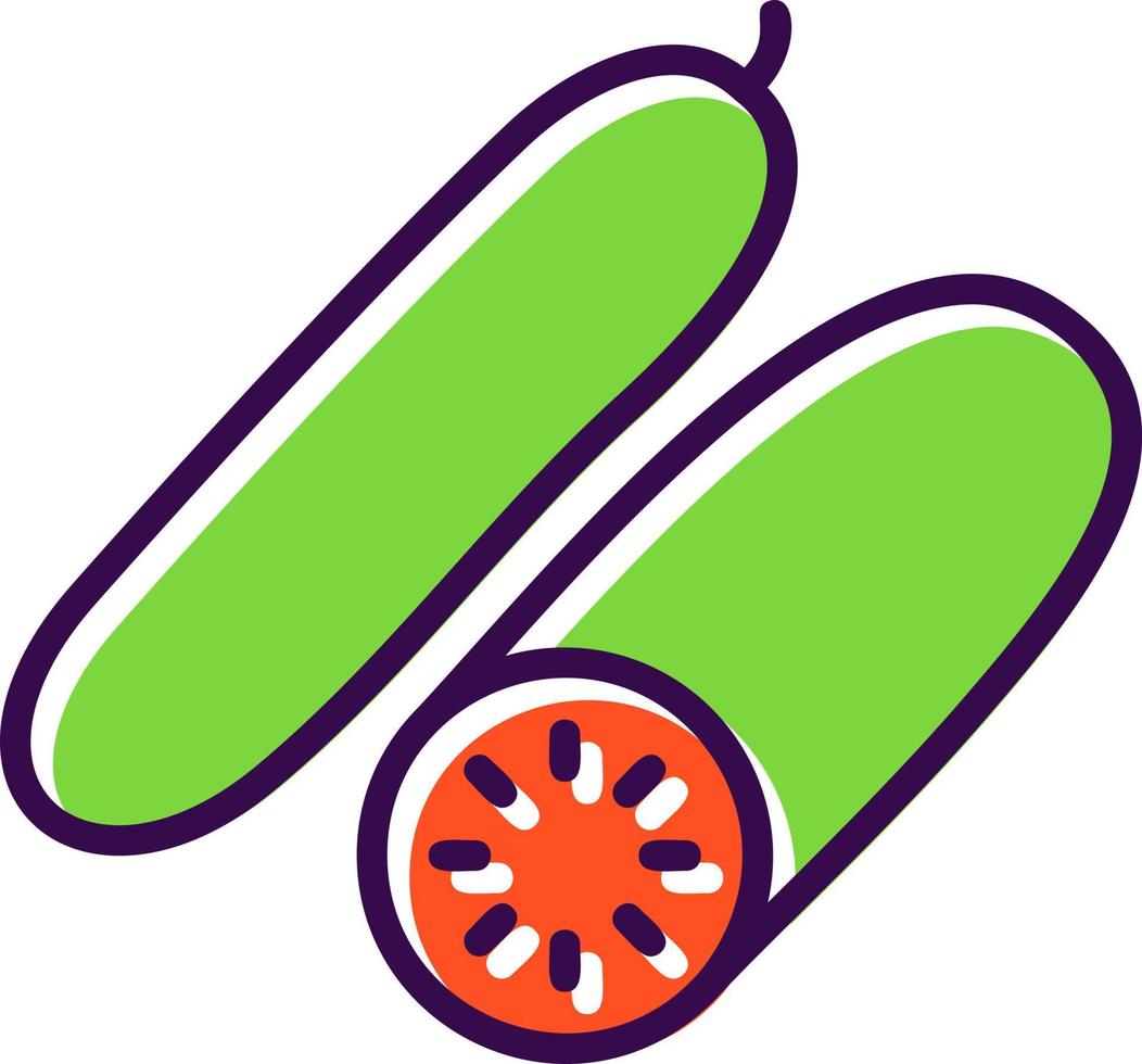 Cucumber Vector Icon Design