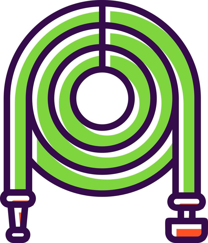 Garden Hose Vector Icon Design