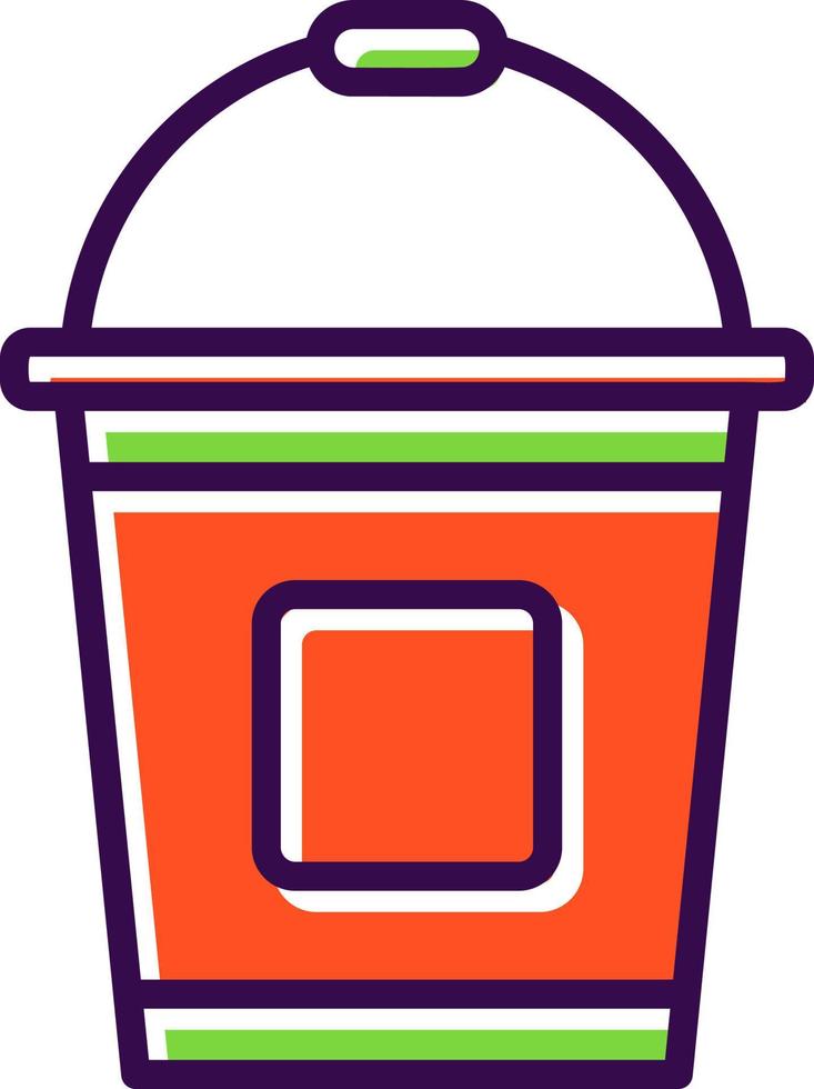 Bucket Vector Icon Design