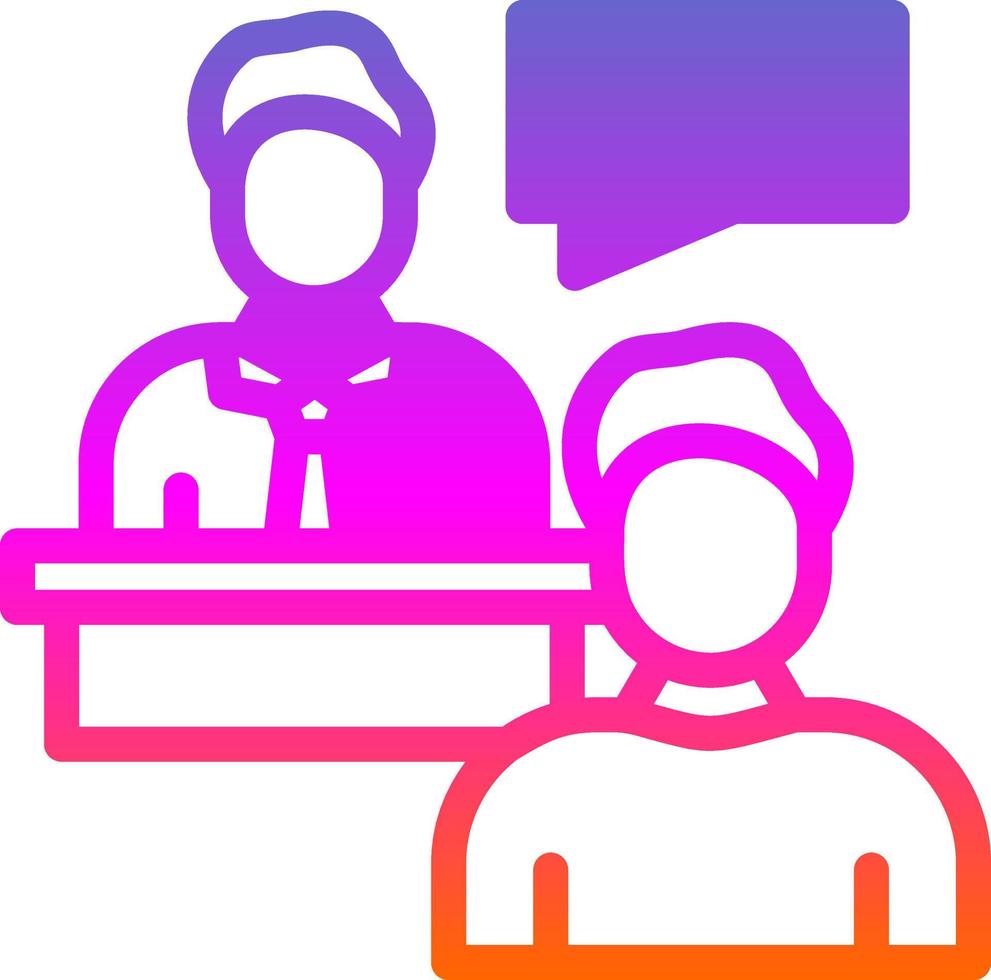 Client Meeting Vector Icon Design