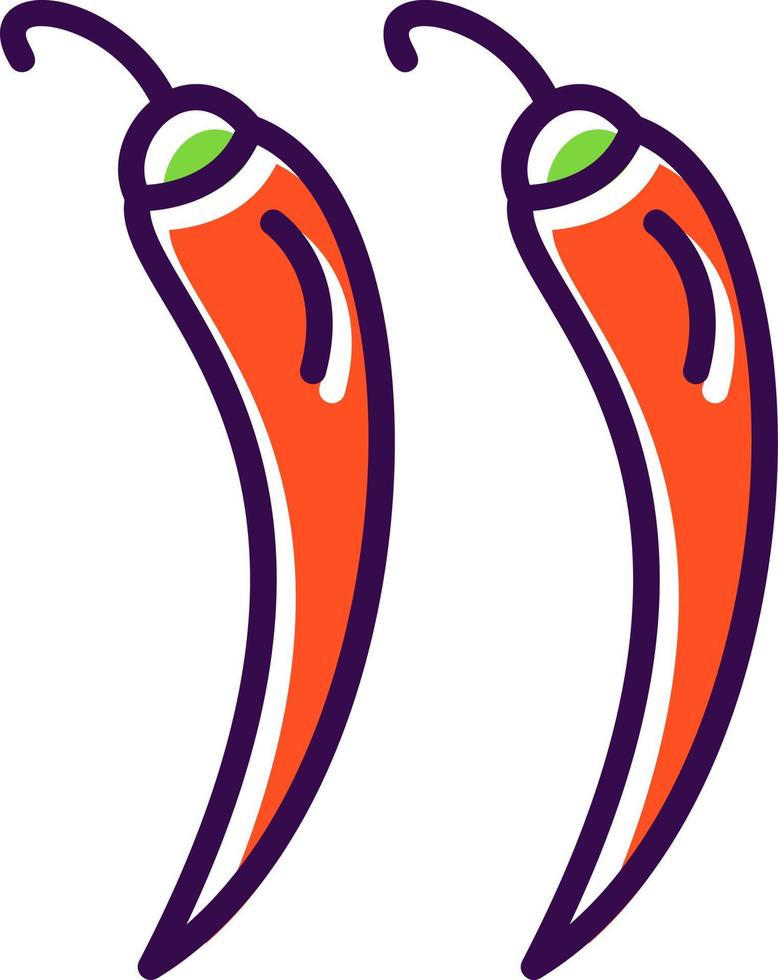 Hot Pepper Vector Icon Design