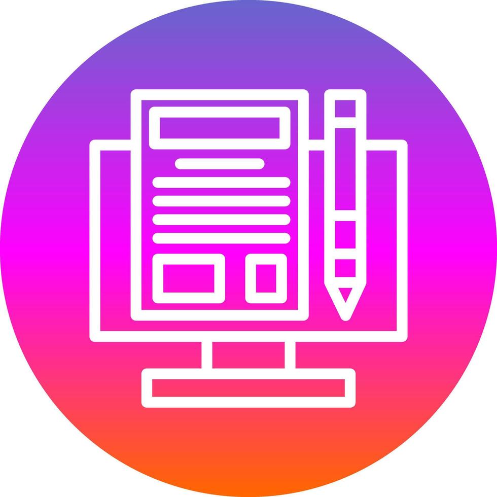 Making Blog Vector Icon Design