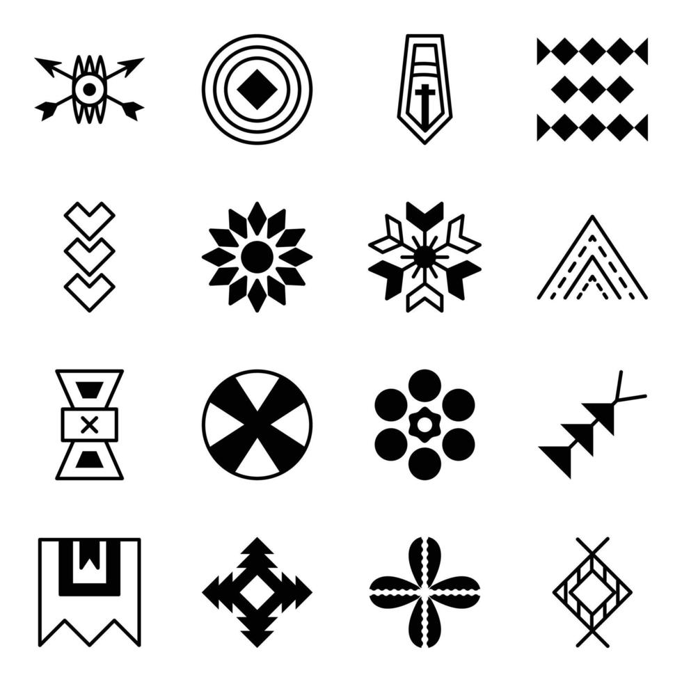 Pack Of Floral Icons Collection vector