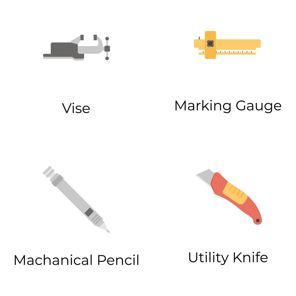 Set of Mechanical Equipment Icons vector