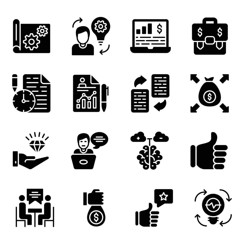 Pack of Business Planning Icons vector