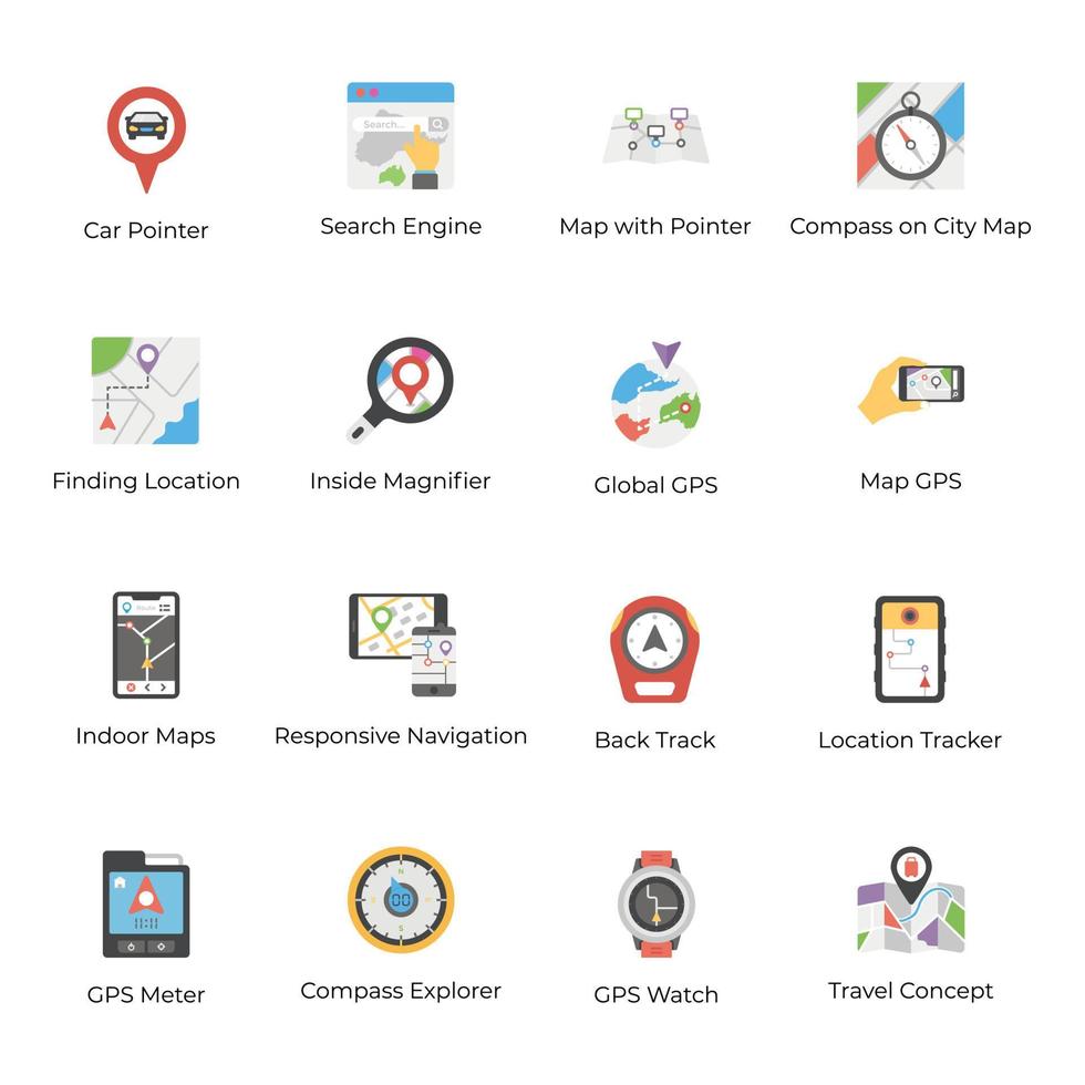 Pack of Navigation Vector Icons