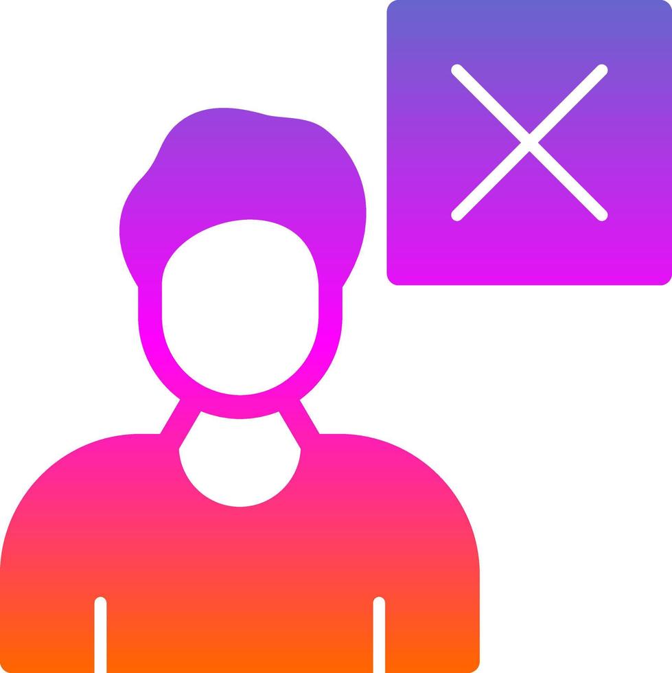 Delete User Vector Icon Design