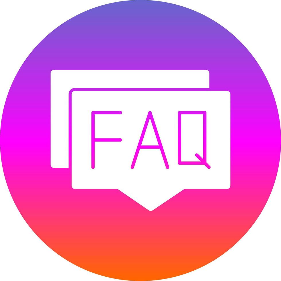 Faq Vector Icon Design