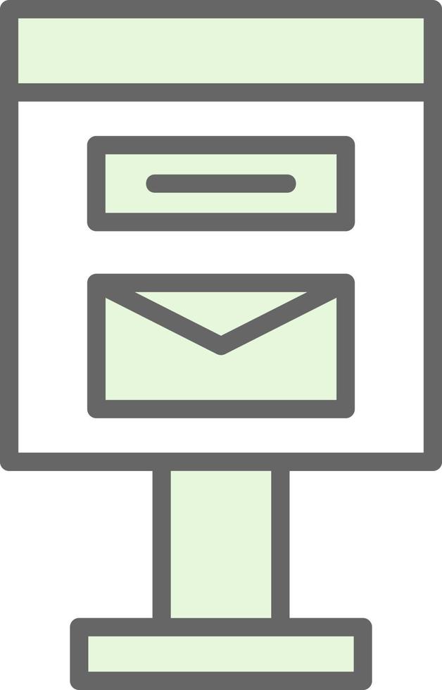 Postbox Vector Icon Design