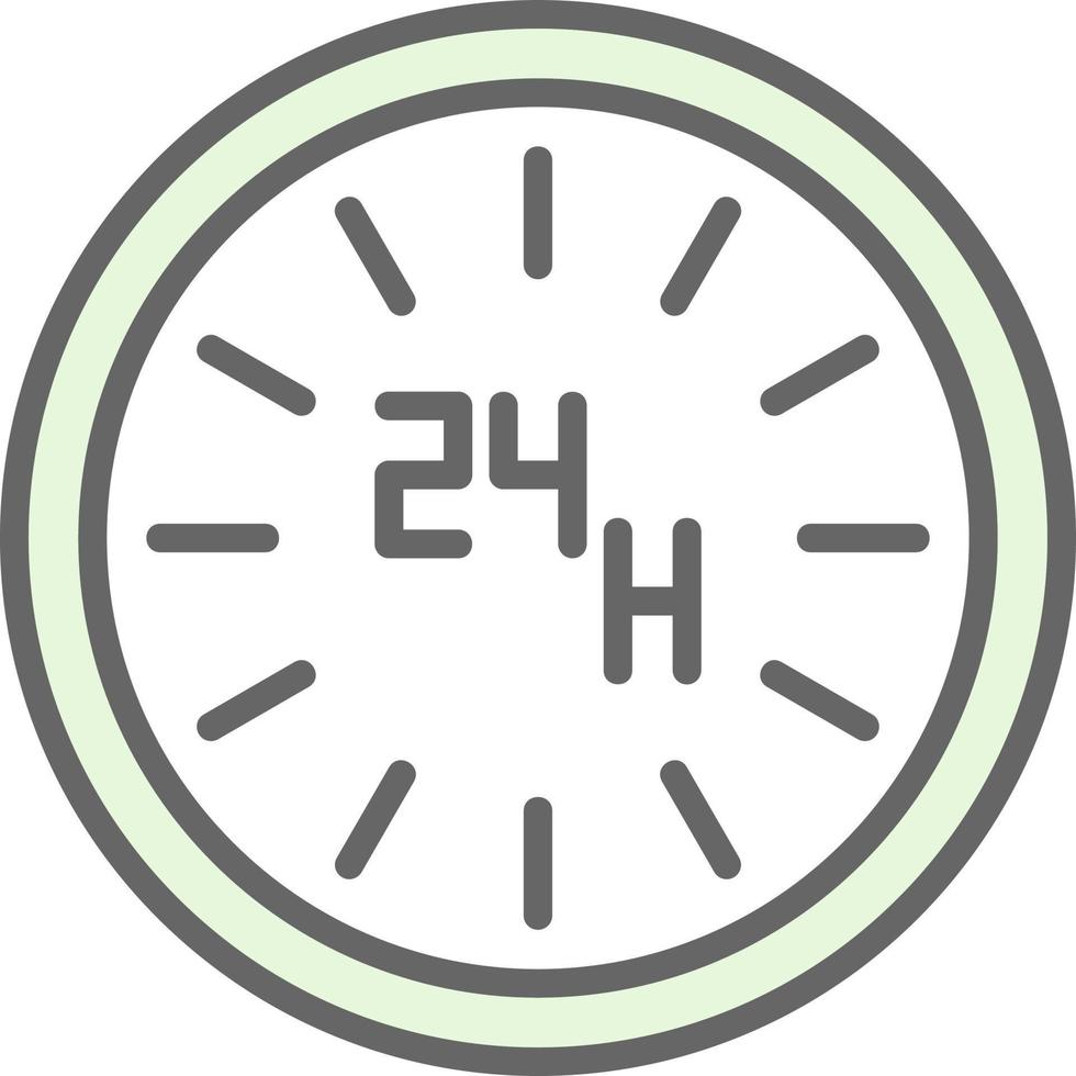 24 Hours Vector Icon Design