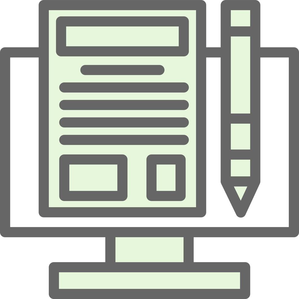 Making Blog Vector Icon Design