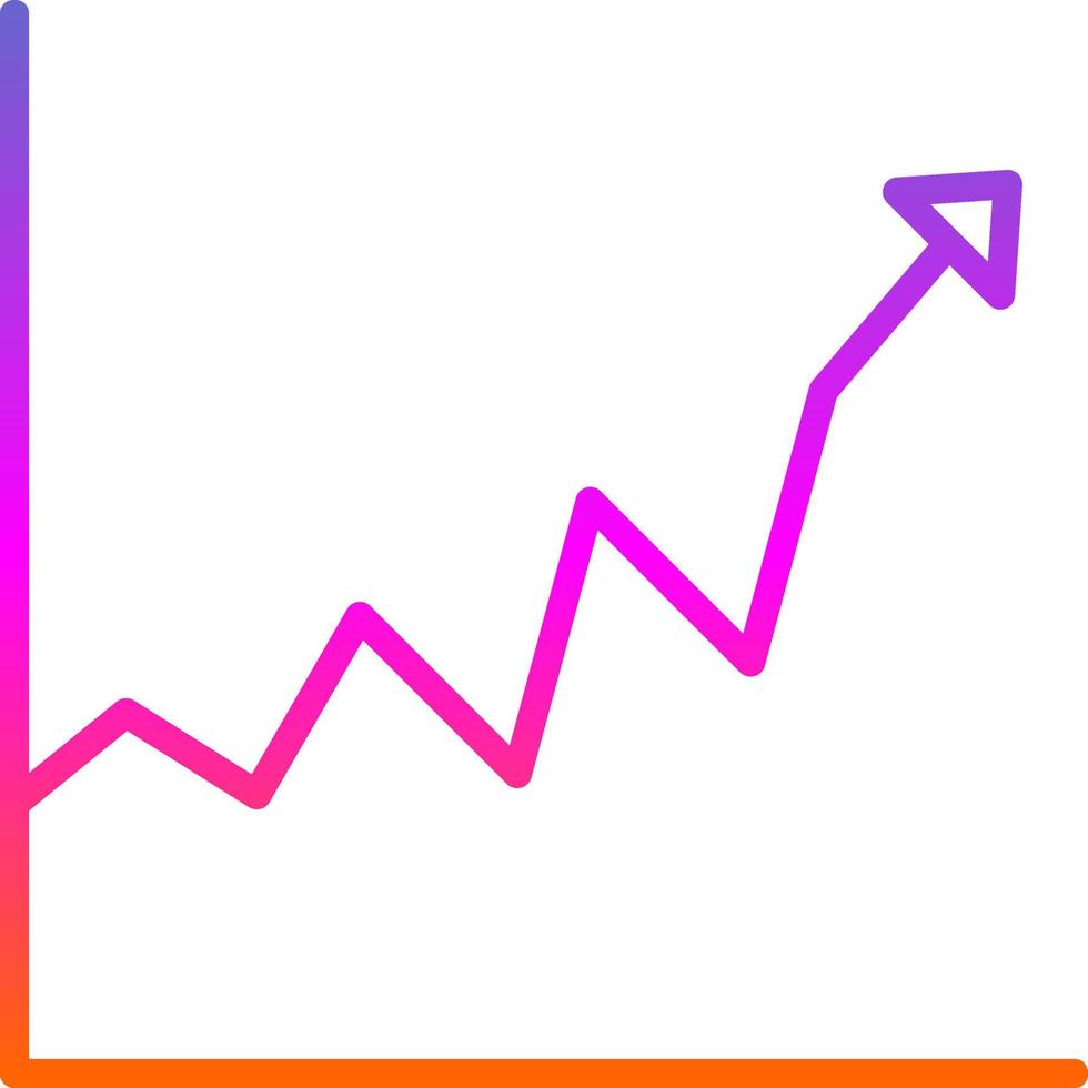Line Chart Vector Icon Design