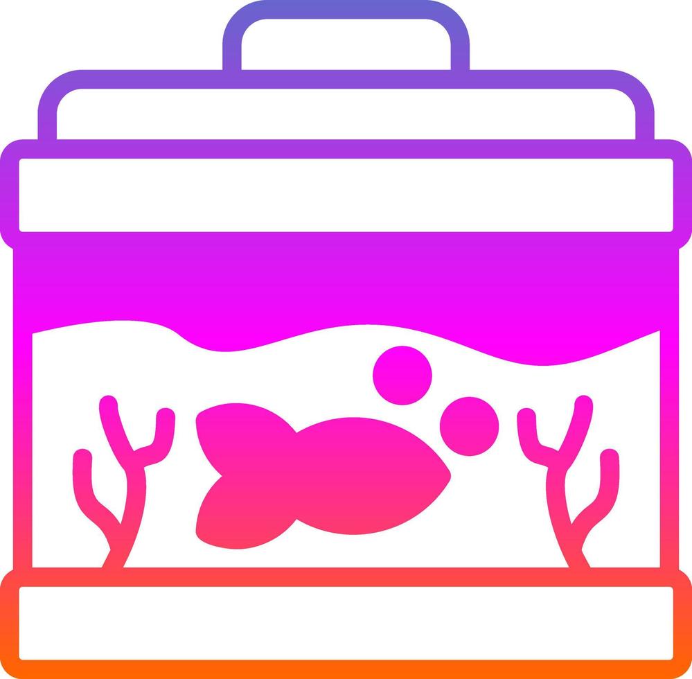 Fish Tank Vector Icon Design