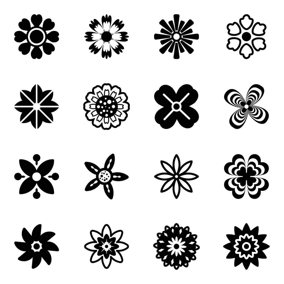 Pack of Garden Flower Vectors 16436646 Vector Art at Vecteezy