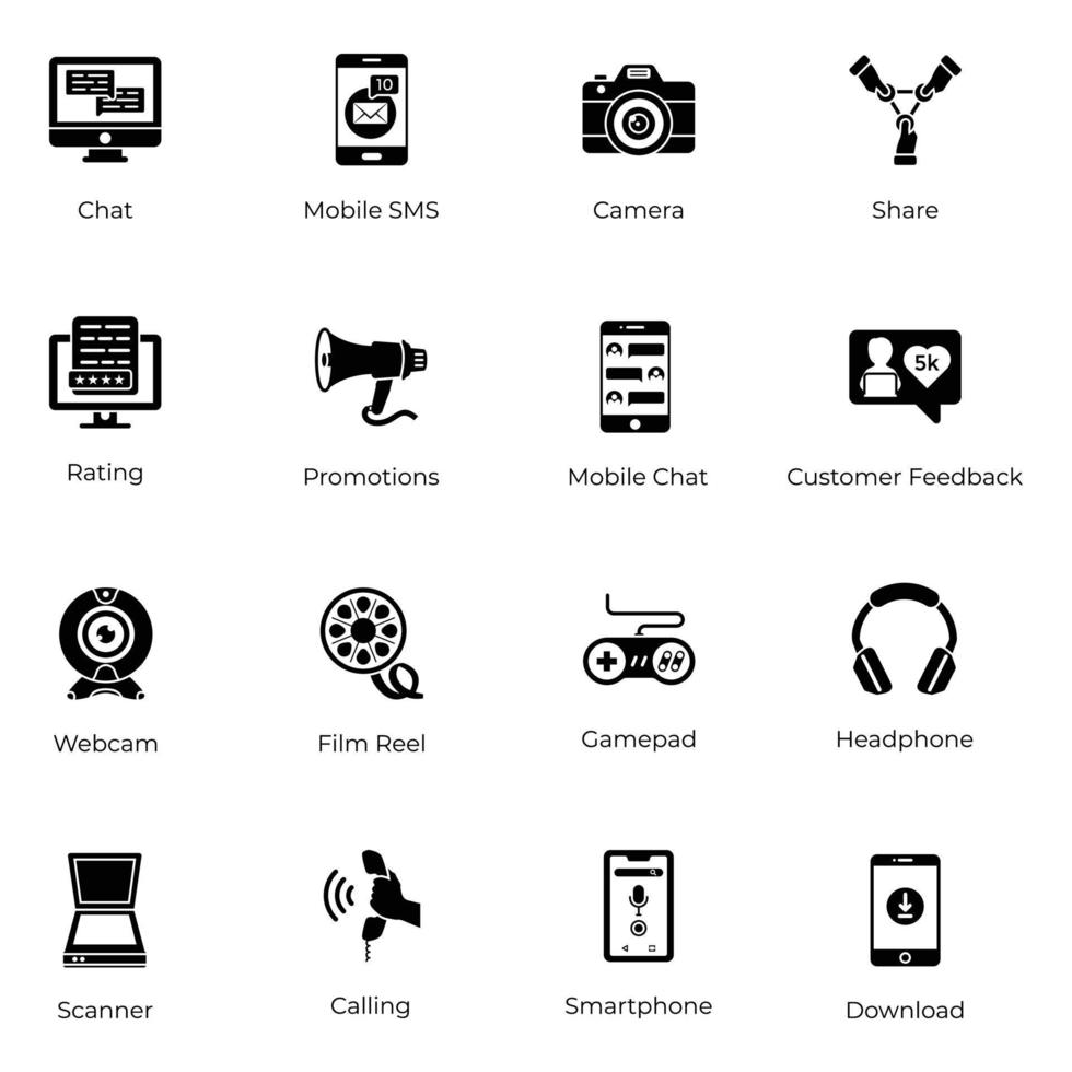 Pack of Social Network Vector Icons