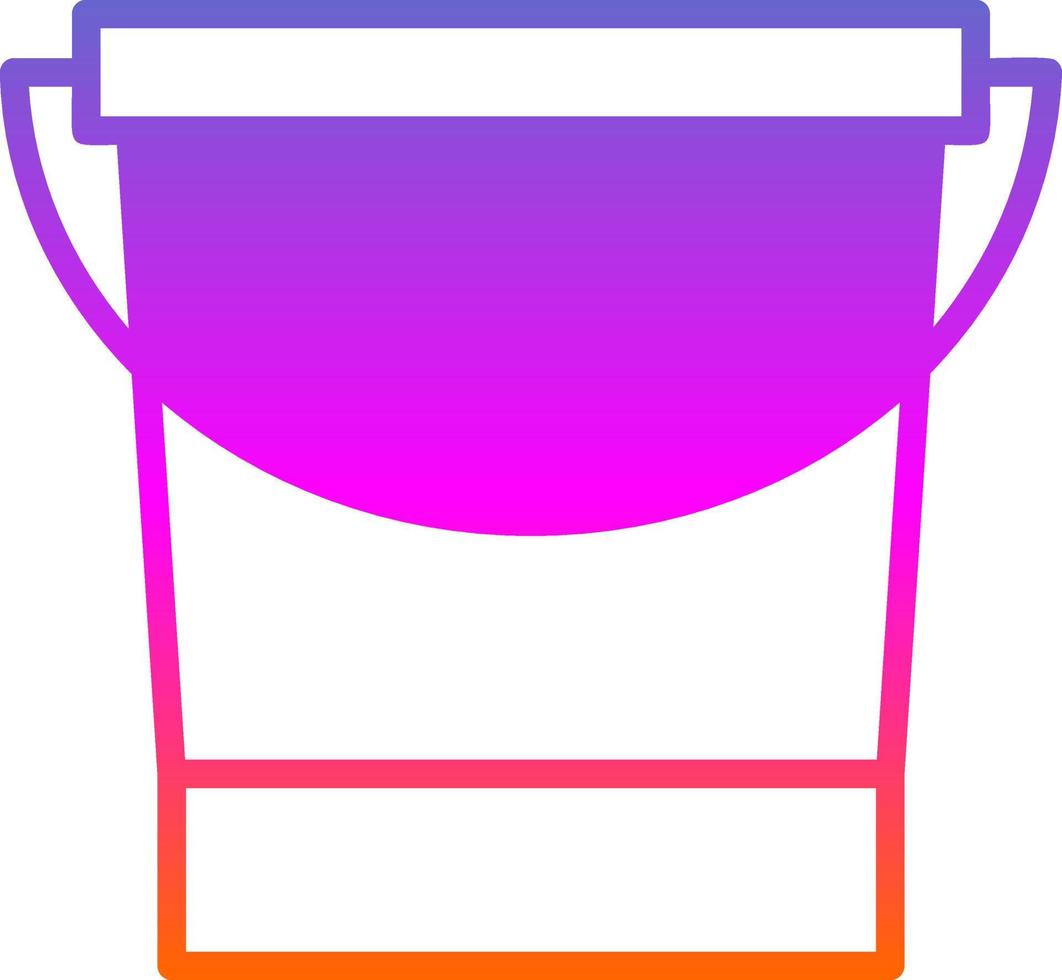 Water Bucket Vector Icon Design