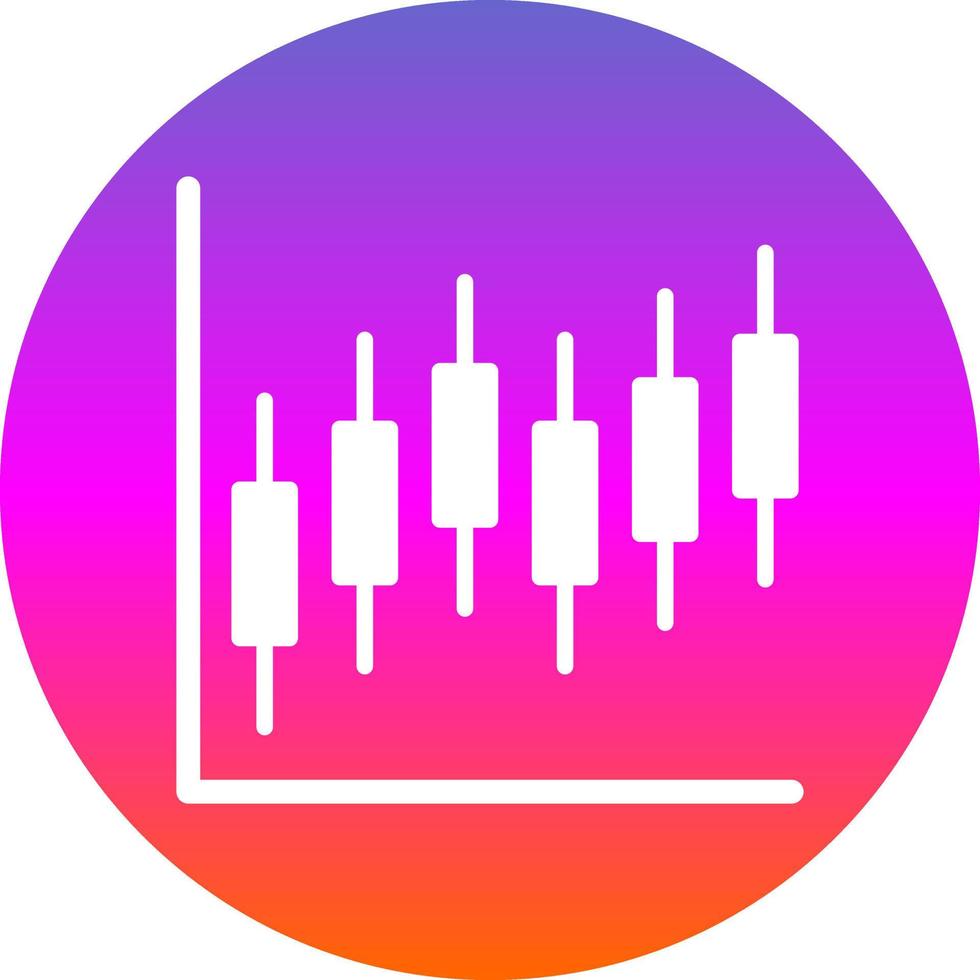 Candlestick Chart Vector Icon Design