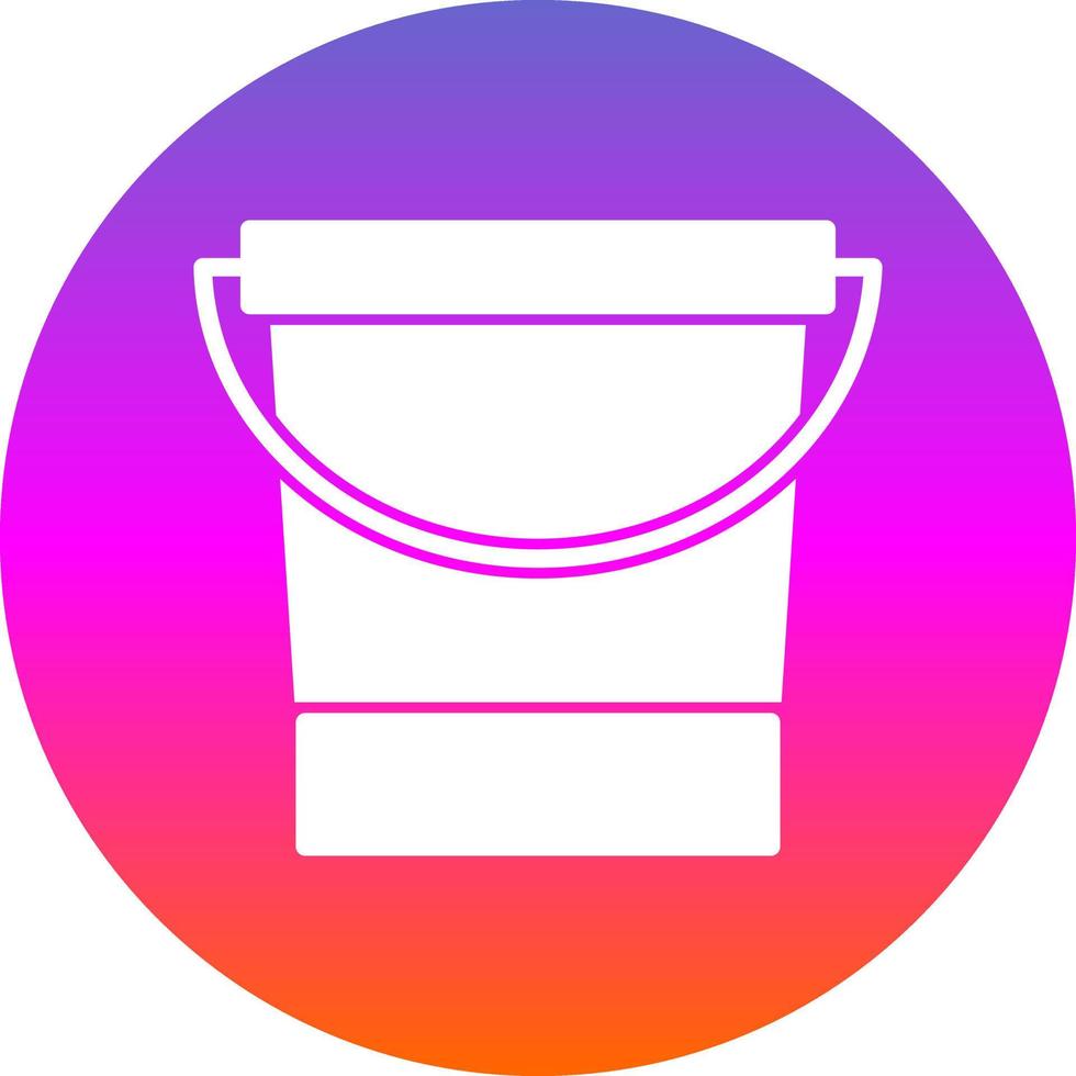 Water Bucket Vector Icon Design