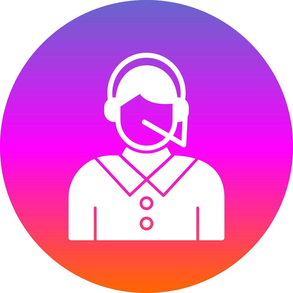 Call Center Agent Vector Icon Design