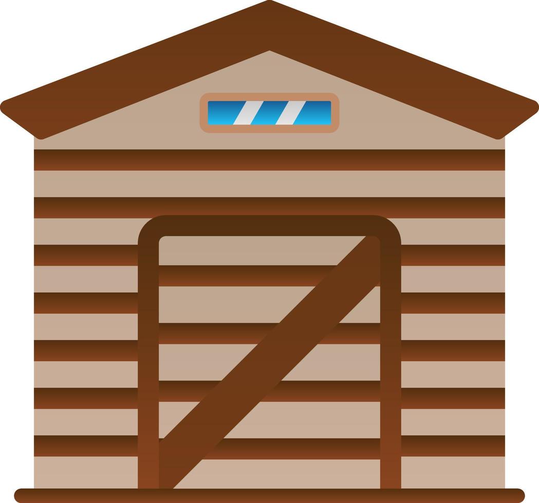 Garden Shed Vector Icon Design