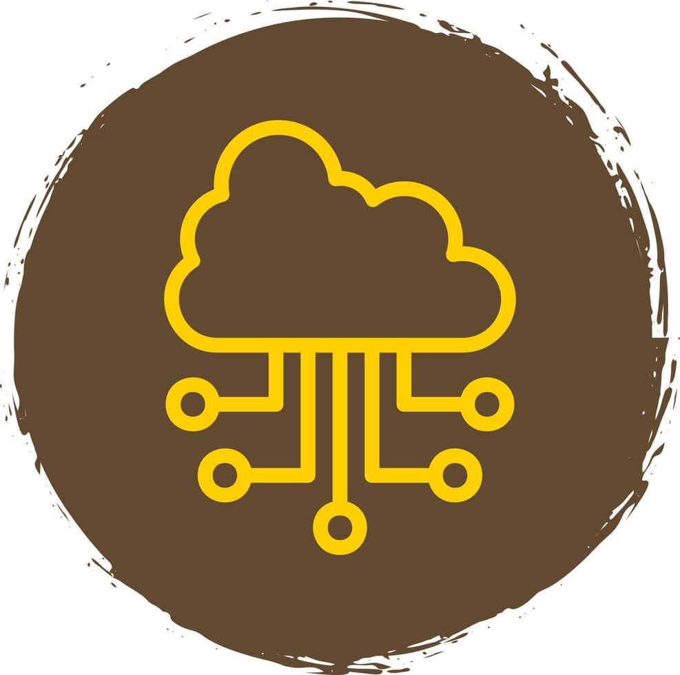 diseño de icono de vector de computación en la nube